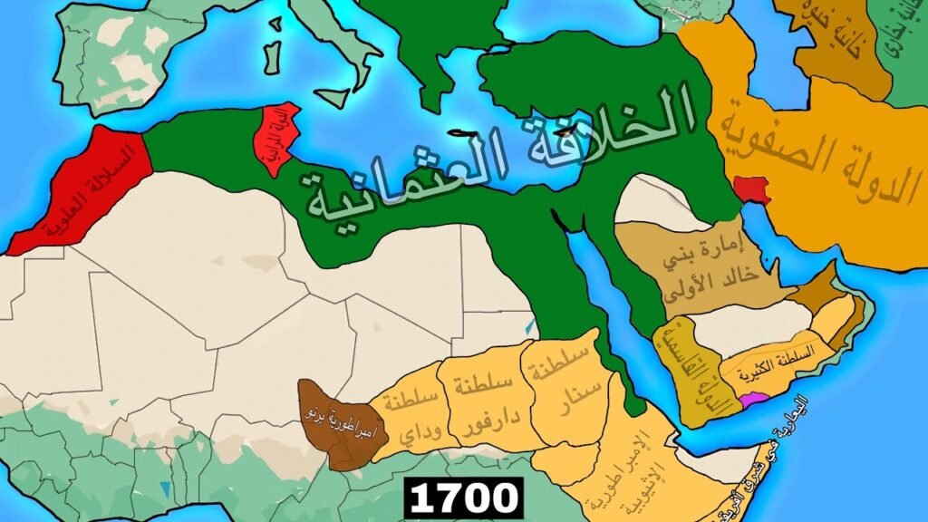 خريطة العالم الاسلامي في عهد الدولة العثمانية